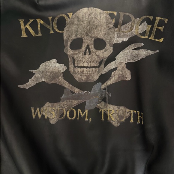 Robert Graham Black Leather Jacket with Card Design - Picture 4 of 4